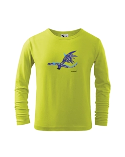 Detské tričko s dlhým rukávom Dragon Blue Electric