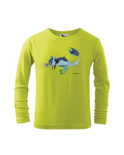Detské tričko s dlhým rukávom Dragon Ametyst Flame
